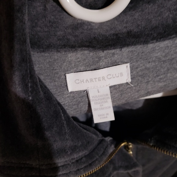 Charter Club Velour Sweatsuit - Picture 3 of 5